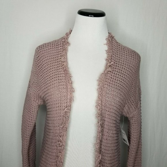 Free People Woodstock Mauve Fringe Duster Cardigan - Picture 3 of 7